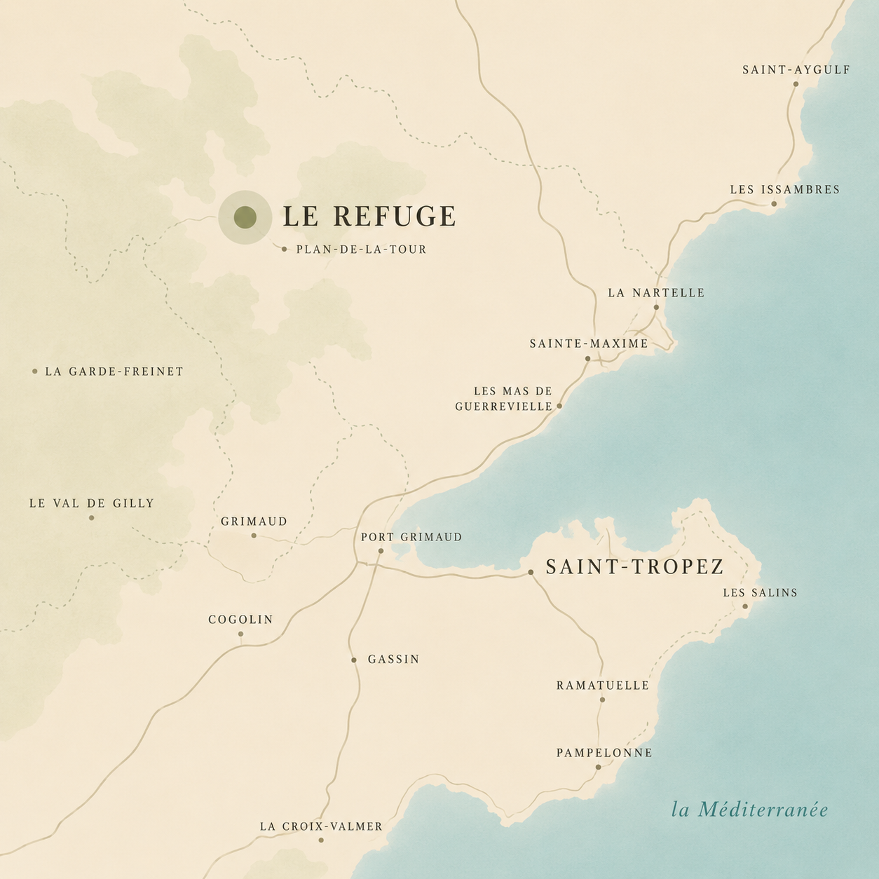 Karte – Le Refuge, Plan de la Tour